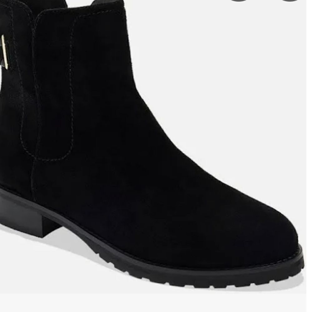 Jack Rogers Suede Leather Chelsea Black Ankle Boots